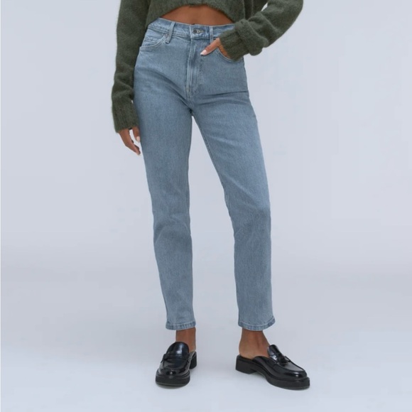 Everlane Blue Straight Leg Jeans - Picture 1 of 2